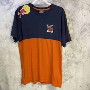 Red Bull KTM Factory Racing T Shirt Mens 2XL Motocross Color Block Blue Orange.